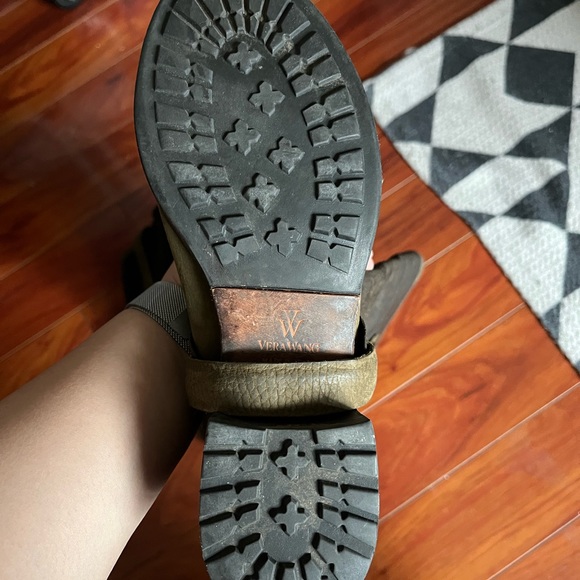 Vera Wang | Green Suede Moto Boot - Picture 4 of 6